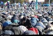 صفوف بهم فشرده نمازگزاران عید سعید فطر در مصلای بزرگ امام علی(ع) کرمان 2