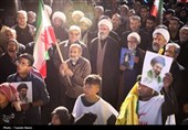 وداع با پیکر پاک 5 شهید تجاوز رژیم صهیونیستی و آمریکای جنایتکار به سمنان