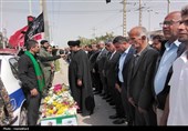 تشییع پیکر شهید مدافع وطن «محمدعلی گیوی» در گناوه