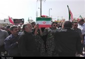 تشییع پیکر شهید مدافع وطن «محمدعلی گیوی» در گناوه