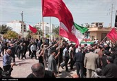 تشییع پیکر شهید مدافع وطن «محمدعلی گیوی» در گناوه