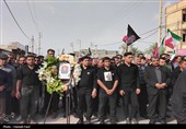 تشییع پیکر شهید رمضان محمدرضا باصولی در روستای دهقاید دشتستان