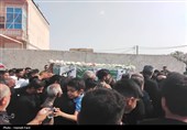 تشییع پیکر شهید رمضان محمدرضا باصولی در روستای دهقاید دشتستان