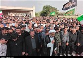 تشییع پیکر شهید رمضان محمدرضا باصولی در روستای دهقاید دشتستان