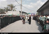 تشییع پیکر شهید رمضان محمدرضا باصولی در روستای دهقاید دشتستان
