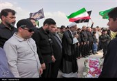 تشییع پیکر شهید رمضان محمدرضا باصولی در روستای دهقاید دشتستان