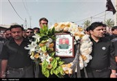 تشییع پیکر شهید رمضان محمدرضا باصولی در روستای دهقاید دشتستان