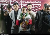 استقبال از سیده زهرا احمدی زاده بازیکن ملی فوتبال بانوان-لامرد