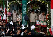 تشییع پیکر مطهر هشت شهید نبرد رمضان در قزوین