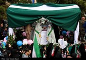 تشییع پیکر مطهر هشت شهید نبرد رمضان در قزوین