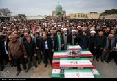 تشییع پیکر مطهر هشت شهید نبرد رمضان در قزوین