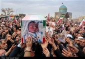 تشییع پیکر مطهر هشت شهید نبرد رمضان در قزوین