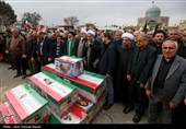 تشییع پیکر مطهر هشت شهید نبرد رمضان در قزوین