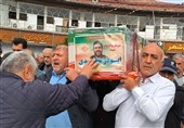 پیکر سردار شهید محمد قنبری در زادگاهش جویبار تشییع شد