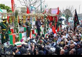 تشییع پیکر 21 شهید حملات آمریکایی صهیونی در تبریز