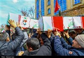 تشییع پیکر 21 شهید حملات آمریکایی صهیونی در تبریز