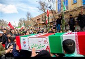 تشییع پیکر 21 شهید حملات آمریکایی صهیونی در تبریز