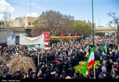 تشییع پیکر 21 شهید حملات آمریکایی صهیونی در تبریز