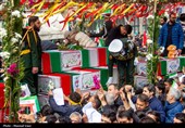 تشییع پیکر 21 شهید حملات آمریکایی صهیونی در تبریز