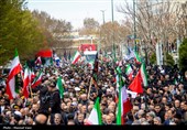 تشییع پیکر 21 شهید حملات آمریکایی صهیونی در تبریز