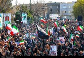 تشییع پیکر 21 شهید حملات آمریکایی صهیونی در تبریز