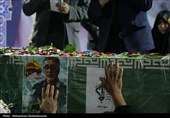وداع با پیکر شهید سردار بهنام رضایی از شهدای اقتدار رمضان در بوشهر