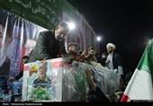 وداع با پیکر شهید سردار بهنام رضایی از شهدای اقتدار رمضان در بوشهر
