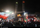 اجتماع شبانه مردم اردبیل درحمایت از رهبری و نیروهای مسلح