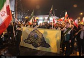 اجتماع شبانه مردم اردبیل درحمایت از رهبری و نیروهای مسلح