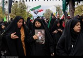 تشییع پیکر 6 شهید حملات آمریکایی صهیونی در قزوین