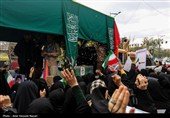 تشییع پیکر 6 شهید حملات آمریکایی صهیونی در قزوین