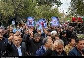 تشییع پیکر 6 شهید حملات آمریکایی صهیونی در قزوین