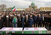 تشییع پیکر 6 شهید حملات آمریکایی صهیونی در قزوین