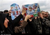 تشییع پیکر 6 شهید حملات آمریکایی صهیونی در قزوین