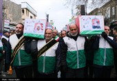 تشییع پیکر 5 شهید حملات آمریکایی صهیونی در زنجان