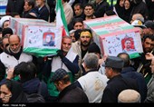 تشییع پیکر 5 شهید حملات آمریکایی صهیونی در زنجان