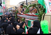 تشییع پیکر 5 شهید حملات آمریکایی صهیونی در زنجان