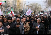 تشییع پیکر 5 شهید حملات آمریکایی صهیونی در زنجان