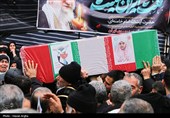 تشییع پیکر 5 شهید حملات آمریکایی صهیونی در زنجان
