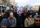تشییع پیکر 5 شهید حملات آمریکایی صهیونی در زنجان