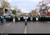 تشییع پیکر 5 شهید حملات آمریکایی صهیونی در زنجان