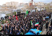 تشییع پیکر 5 شهید حملات آمریکایی صهیونی در زنجان