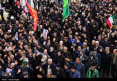 تشییع پیکر 5 شهید حملات آمریکایی صهیونی در زنجان