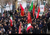 تشییع پیکر 5 شهید حملات آمریکایی صهیونی در زنجان