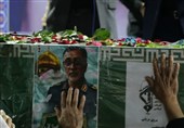 تشییع پیکر شهید دریادار پاسدار بهنام رضایی در آب‌پخش دشتستان