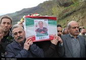 تشییع پیکر شهید مجتبی علیزاده در گیلان