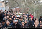 تشییع پیکر شهید مجتبی علیزاده در گیلان