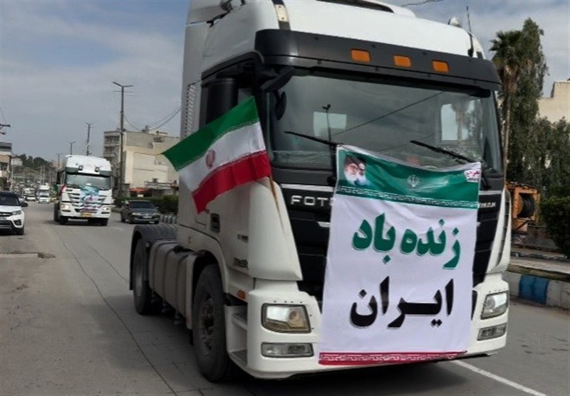 مانور بیعت با رهبری با رژه کامیون‌داران