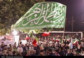 برگزاری مراسم سینه‌زنی سنتی در میدان امام بوشهر در اجتماع شبانه