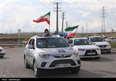حماسه خودرویی مردم و دستگاههای اجرایی اردبیل در حمایت از نظام